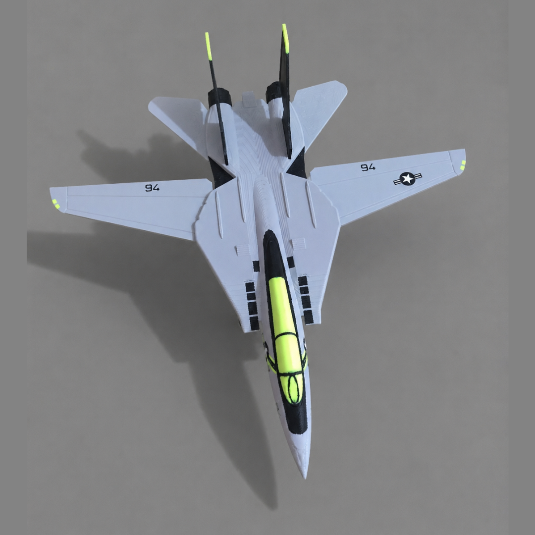 F-14 Tomcat Card Kit 3D visto de cima