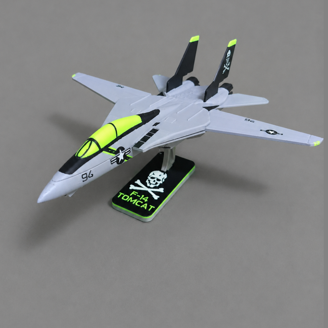 F-14 Tomcat Card Kit 3D visto de lado